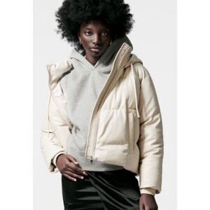 puffer leather jacket  (CLEARANCE SALE )
